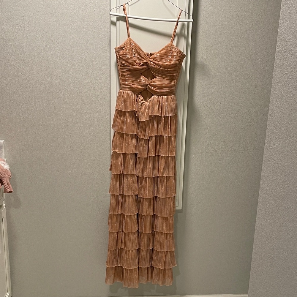 Gianni Bini Peach Layered Maxi Dress